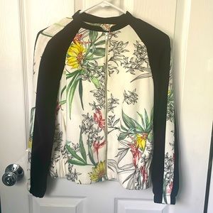 Zara floral bomber XS
